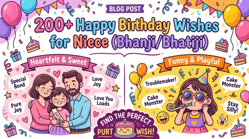 200+ Happy Birthday Wishes for Niece (Bhanji/Bhatiji): Heartfelt & Funny