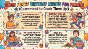 Short Funny Birthday Wishes for Friend That'll Crack Them Up Instantly