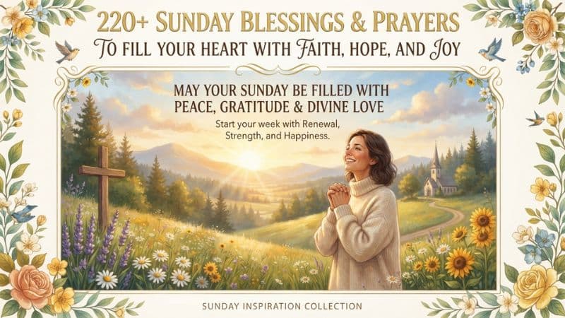 220+ Sunday Blessings and Prayers to Fill Your Heart with Faith, Hope, and Joy
