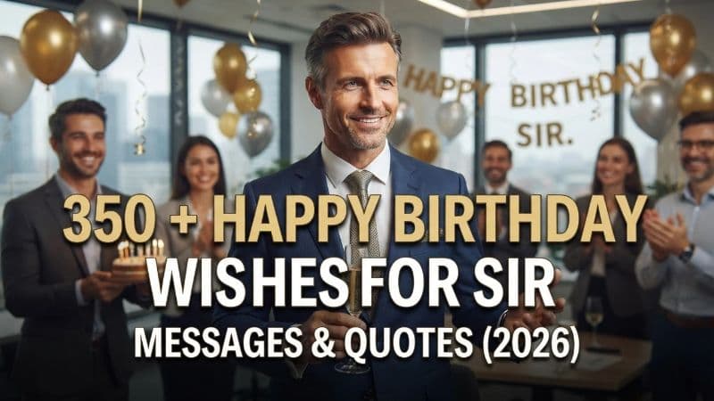 350 + Happy Birthday Wishes for Sir, Messages & Quotes (2026)