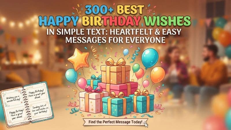 300+ Best Happy Birthday Wishes in Simple Text: Heartfelt & Easy Messages for Everyone