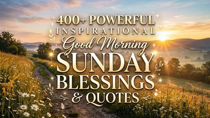 400+ Powerful Inspirational Good Morning Sunday Blessings and Quotes