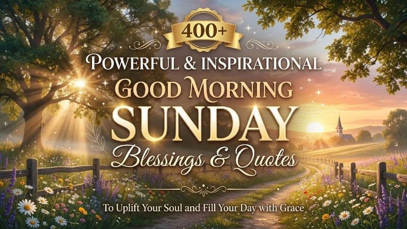 400+ Powerful Inspirational Good Morning Sunday Blessings and Quotes